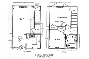 Chapel Apartments: 2-Bedroom Townhouse Floorplan