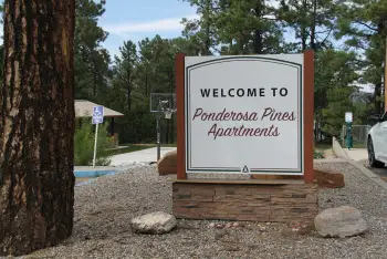 Ponderosa Pines sign